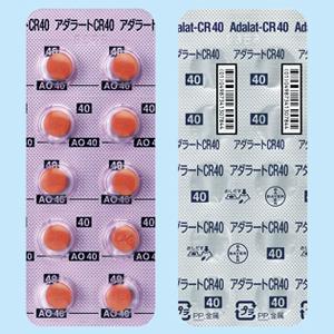 Adalat硝苯地平控释片CR40mg:100片