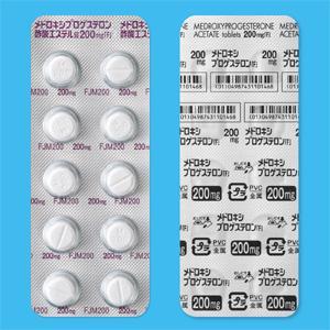Medroxyprogesterone醋酸甲羟孕酮200mg：100粒