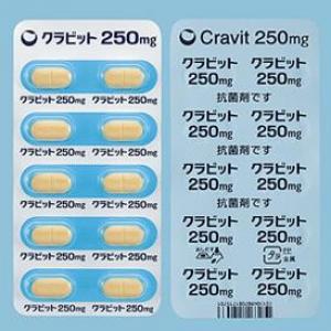 Cravit左氧氟沙星片250mg:100片